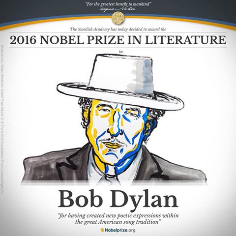 Nobelova nagrada za književnost 2016. Bobu Dylanu