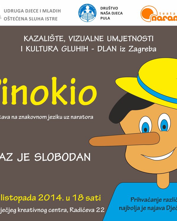 Predstava Pinokio na znakovnom jeziku